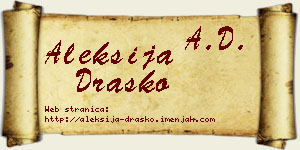 Aleksija Draško vizit kartica